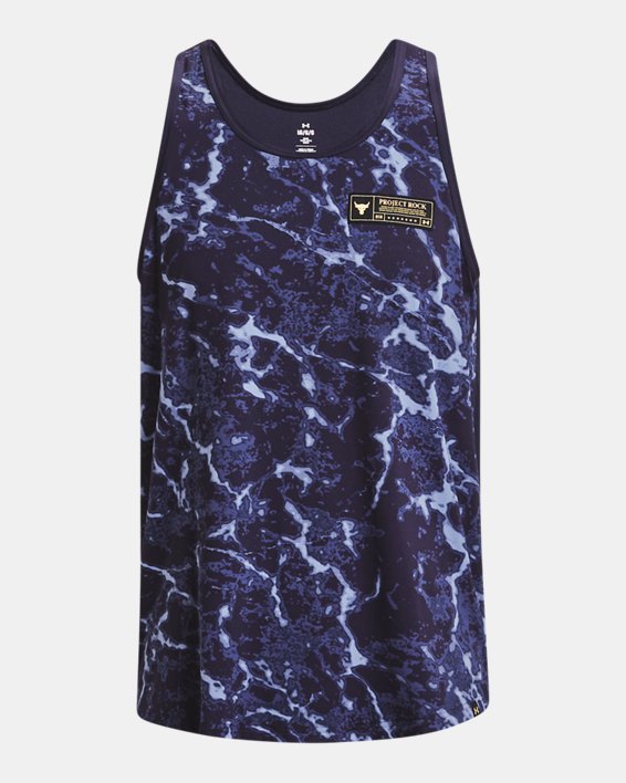 Men's Project Rock Iso-Chill Muscle Tank in Blue image number 4